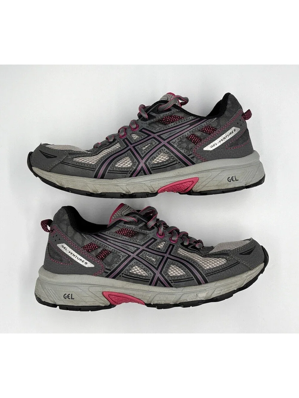 ASICS Gel Venture 6 Carbon Black Pink Peacock T7G7N Women's 7